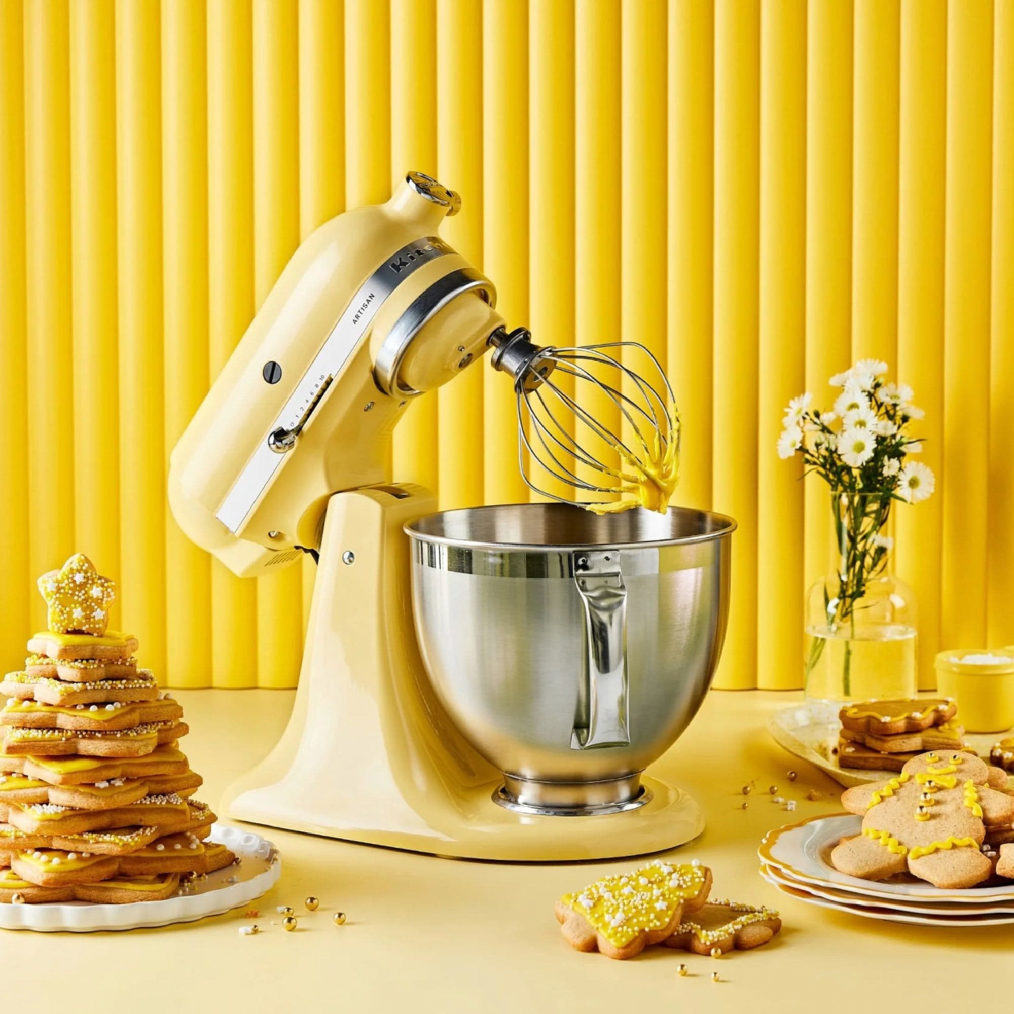 Majestic yellow kitchenaid hand mixer on sale
